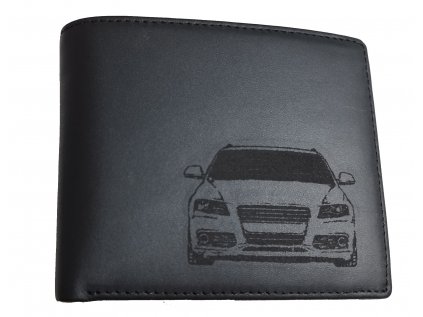 Černá kožená peněženka Audi A4 B8