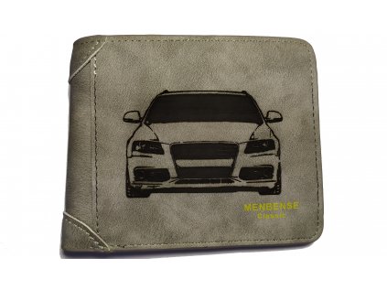 373 panska svetle seda penezenka z eko kuze s motivem audi a4 b8