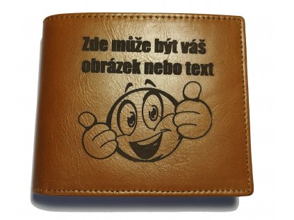 3760 6 panska hneda kozena penezenka s vlastnim motivem