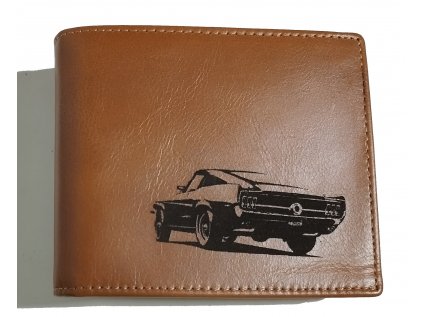 Pánská hnědá kožená peněženka Ford Mustang