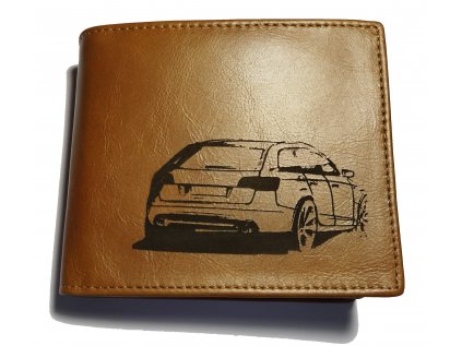 Pánská hnědá kožená peněženka Audi A6 4F combi