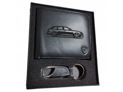 Pánská černá kožená peněženka Audi A6 4G