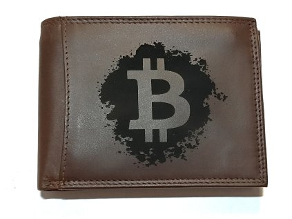 Kožená peněženka Bitcoin