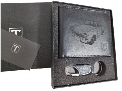 Pánská černá kožená peněženka Trabant