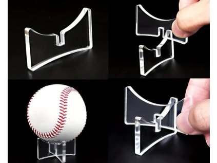 Průhledný stojánek na baseballové míče