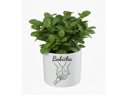 Keramický květináč - Babička a vnoučata