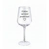 Sklenice na víno 430 ml s gravírováním - S tebou mě život prostě baví