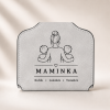 Peněženka pro maminku s gravírováním jmen dětí - světle šedá