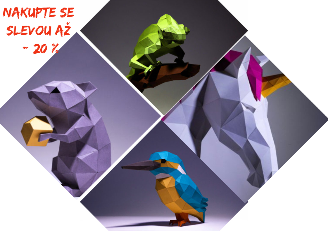 3D papírové polygonové stavebnice/