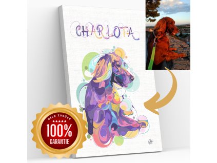 Stil Colores - Handgemaltes Portrait Ihres Haustieres nach Foto