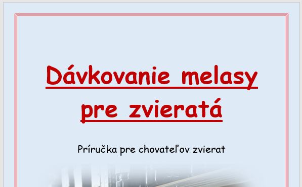 Praktická príručka pre chovateľov domácich zvierat a dobytka