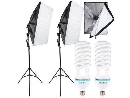 2x 135w studiové světlo softbox se stativem, domácí studio, foto žárovky VK27146