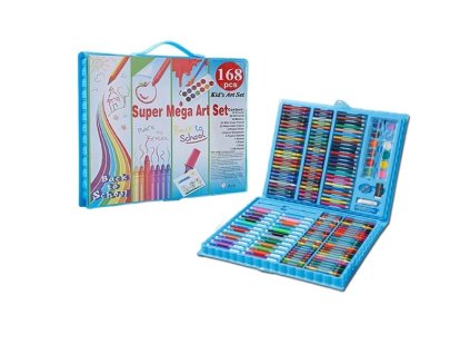 Výtvarná sada Mega Art Set  na malování 168 ks modrá