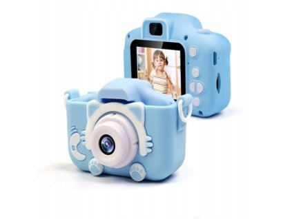Digitální fotoaparát pro děti Kočička X5 modrý