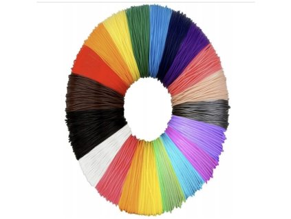 PLA 3D vlákna - filament - VELKÁ SADA 20 x 20 m celkem 400 m 19876