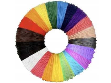 PLA 3D vlákna - filament -  SADA 20 x 5 m celkem 100 m 19872