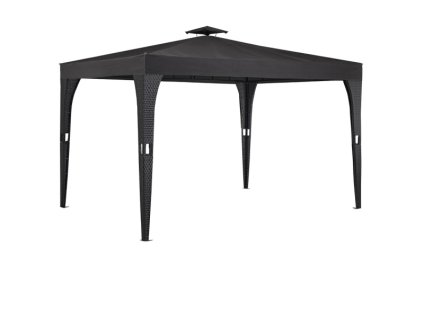 Zahradni altán pavilon DEU LUXUS XXL polyratan >3x4m antracit