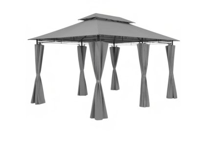 Zahradní altán pavilon TOPAS 220g/m 4x3m světle šedý