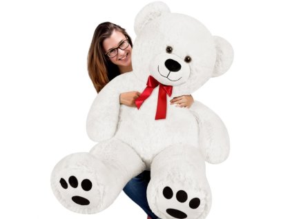 Velký bílý plyšový medvěd 150 cm - XXL plyšák bílý
