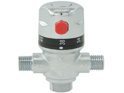 Třícestný termostatický směšovací ventil 1/2'' 20℃ - 60℃ mosaz