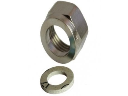 Prevlečná nerezová matica TF DN12 (G1/2") vr. krúžku a tesnenia