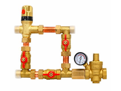 Tlakový ventil a termostatická směšovací sestava 3/4''