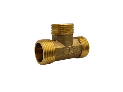 Mosadzné téčko s vonkajším závitom DN12 (G1/2") hrubostenné