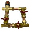 Rozdělovač a třícestný termostatický směšovací ventil  1/2'' 20℃ - 60℃ mosaz