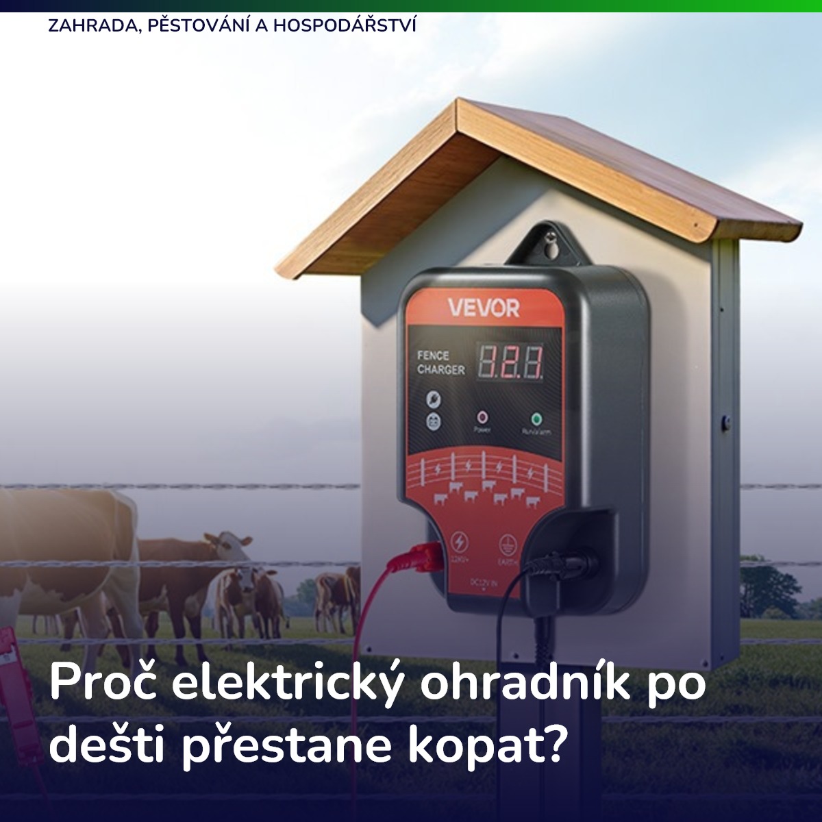 Proč elektrický ohradník po dešti přestane kopat?