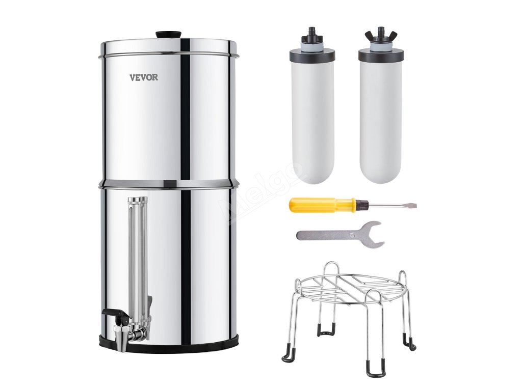 Gravitačný stolový filter 2.25G 304 nerez, 2 keramické filtre