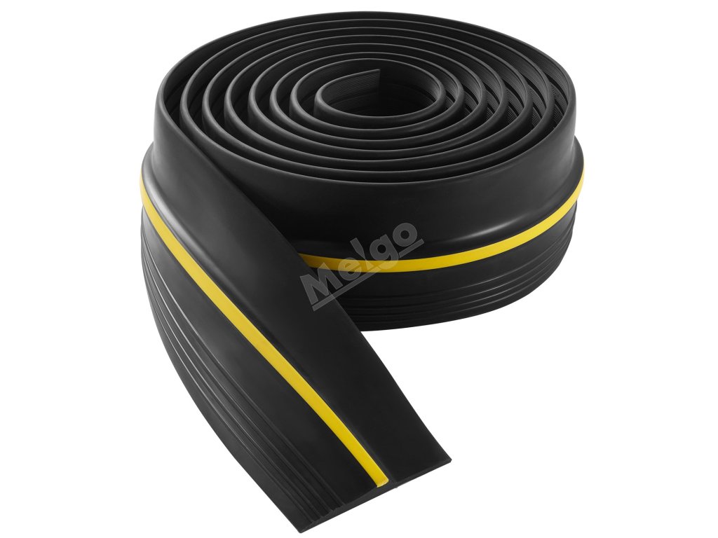Tesniaca lišta spodku garážových dverí 12 ft, pvc, čierna, s lepidlom