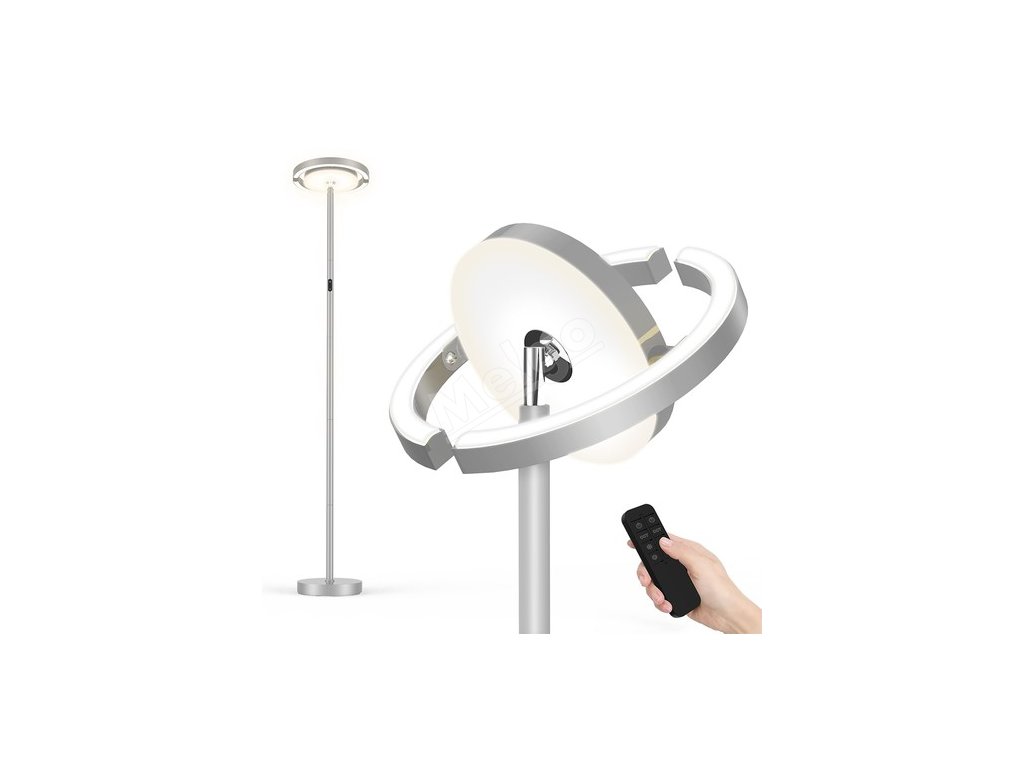 FIMEI PY-F1202 LED Floor Lamp, Central Downward Light, 3000K-6000K Color Temperature, Stepless Dimming, Remote Control/Touch Control, for Living Room - Grey