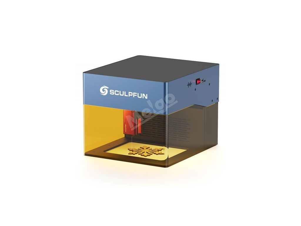 SCULPFUN iCube Pro Max 10W Laser Engraver, 0.08mm Laser Spot, 10000mm/min Engraving Speed, 32-bit Motherboard, Replaceable Lens, Smoke Filter, Temperature Alarm, App Connection, 120x120mm - EU Plug