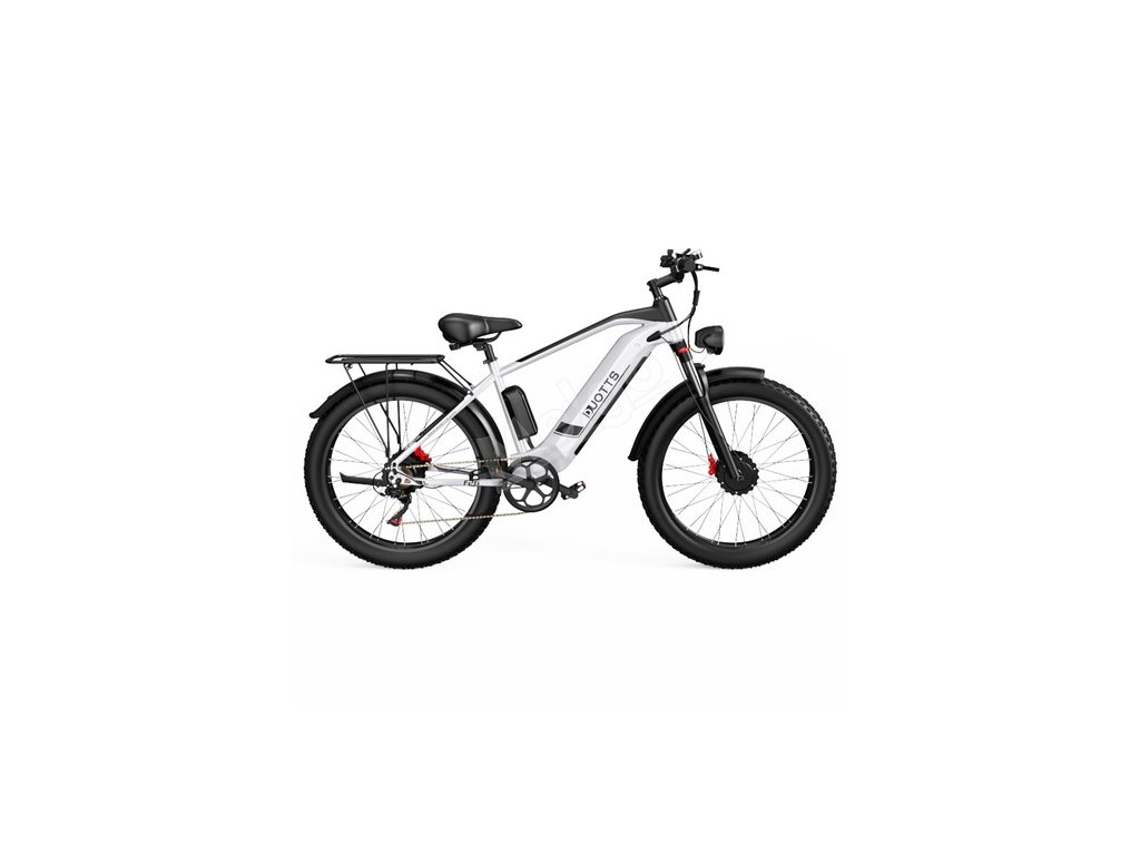 DUOTTS F26 Electric Mountain Bike 750W*2 Dual Motors 48V 17.5Ah LG Battery 26*4.0 Inch Fat Tires 55Km/h Max Speed 55 Degree Climbing Smart Color Display Dual Disc Brakes Front Shock Absorption 150KG Max Load 100KM Range - Silver