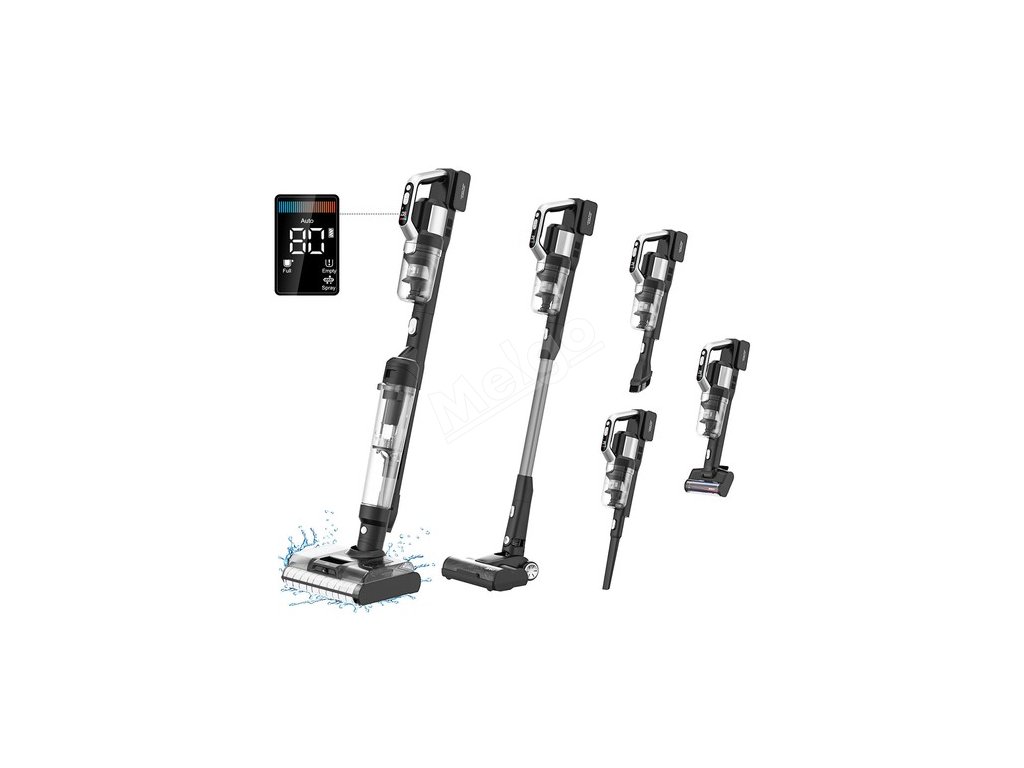 JIMMY PW11 Pro Max 5-in-1 Cordless Vacuum & Washer, 460W Strong Power, Double Cleaning, Hot Air Fast Dry, LED Screen, 180° Lay Flat Design, Dual Roller Brushes, Silver-black Color