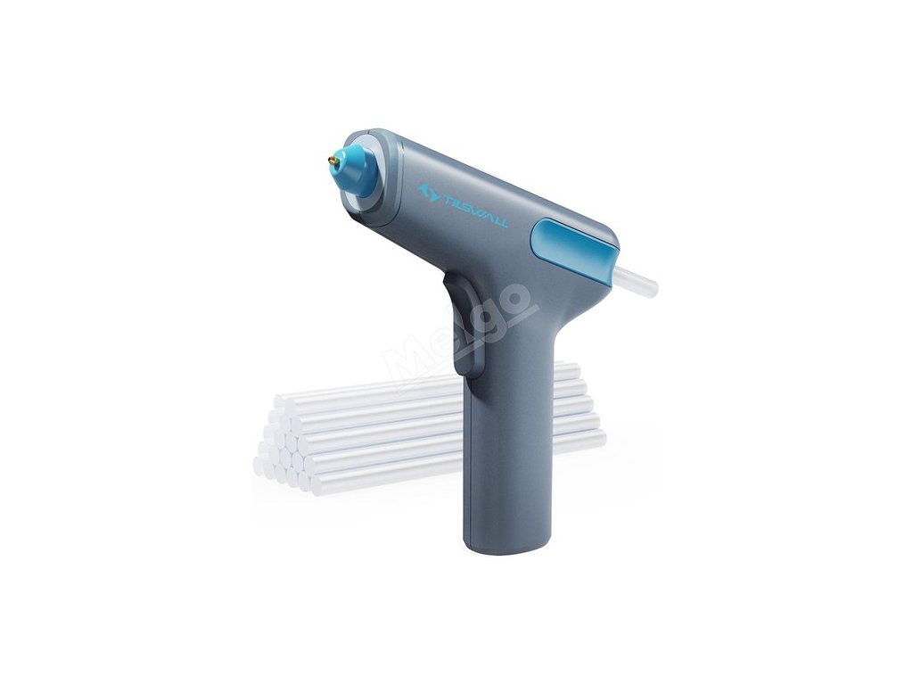 Tilswall W102 4V Motor Driven Hot Glue Gun, 15s Fast Preheating, LED Light, Type-C Rechargeable, 40-60min Run Time