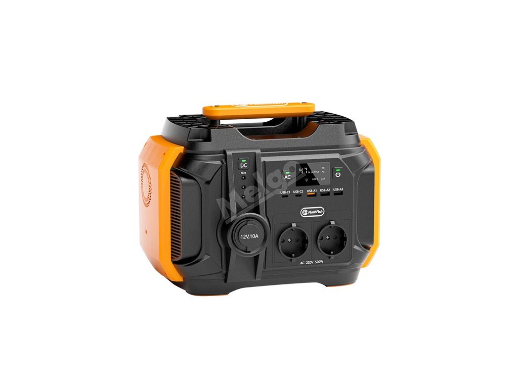 FlashFish A501 Portable Power Station 540Wh/500W (Peak 1000W) AC 230V Output Portable Solar Generator CPAP Battery Failure Provides Emergency Power Supply for Motorhomes/Vans Outdoor Camping