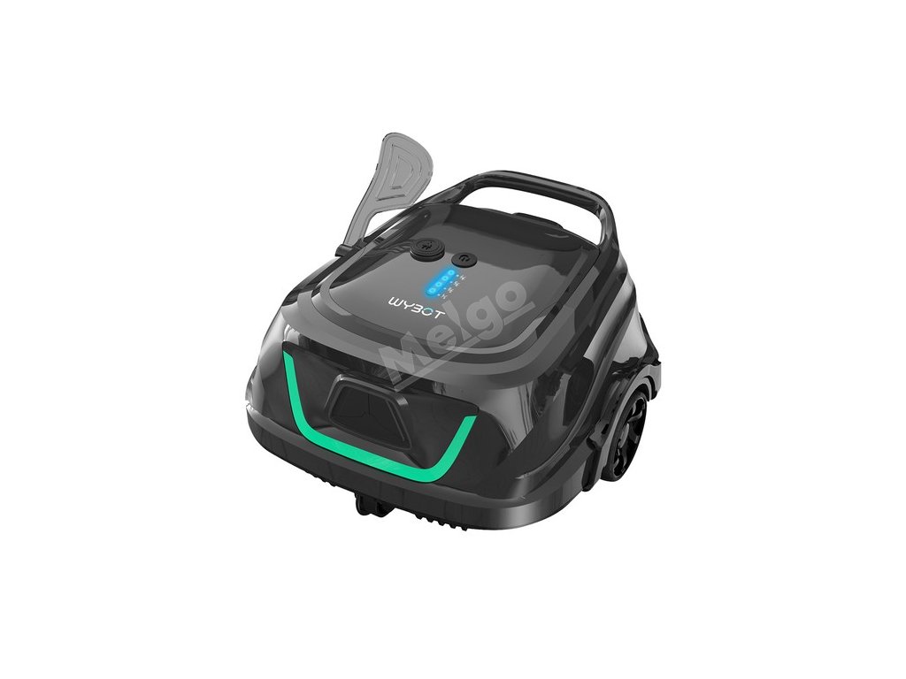 WYBOT A1 Cordless Pool Robot Vacuum, Double Filters, 120min Runtime, 2.5H Fast Charging, for Above Ground Flat-Bottom Pools, Black