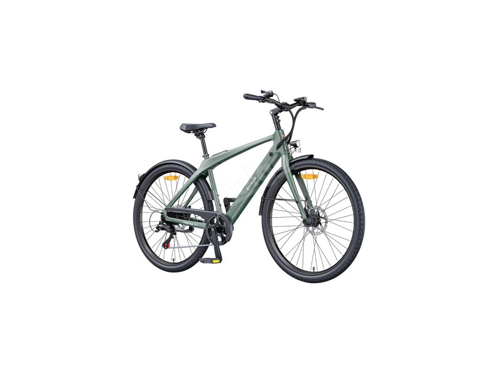 ENGWE MapFour N1 Air Electric Bike, 250W Motor, 36V 10Ah Battery, 700*38C Spoke Tires, 25km/h Max Speed, 100km Range, Front & Rear Mechanical Disc Brake, SHIMANO 7-speed, Torque Sensor, LCD Color Display - Ink Green