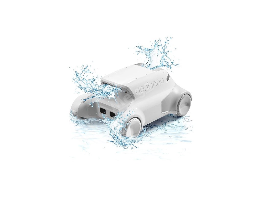 Genkinno P1SE Cordless Robotic Pool Vacuum Cleaner, 100W Motor, 2.4L Water Tank, Quick Disassembly Filters, Smart Navigation Pool Vacuum, Self-Parking, Max 120 mins working time, for Swimming Pools up to 150 m²