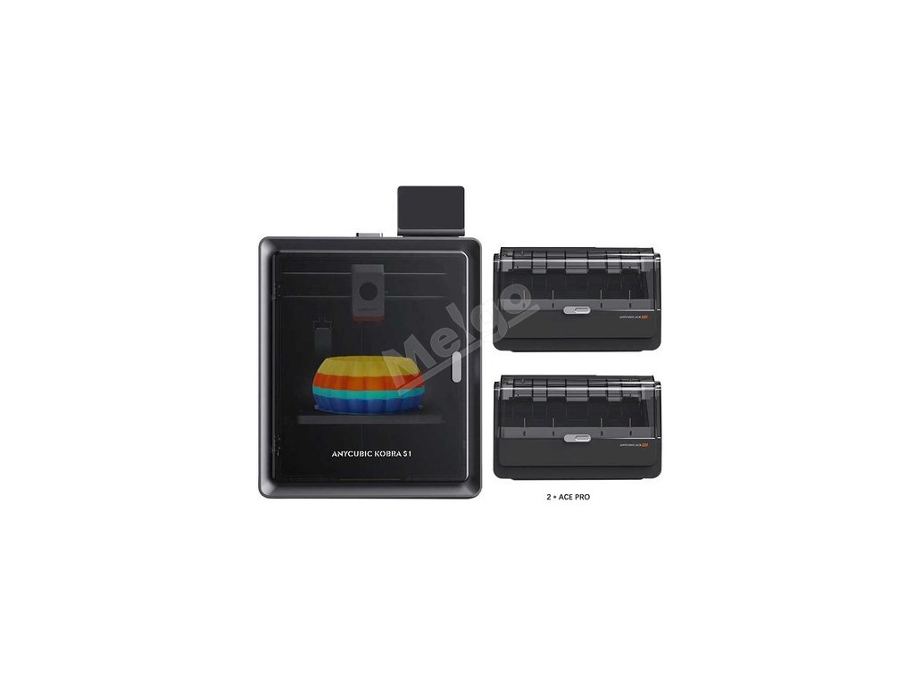 Anycubic Kobra S1 3D Printer with 2*Ace Pro, Vibrant 8-Color Printing, 600mm/s Ultra-Fast Speed, Auto-leveling, 320°C Hotend, 44dB Ultra-Quiet, CoreXY Construction, 250*250*250mm