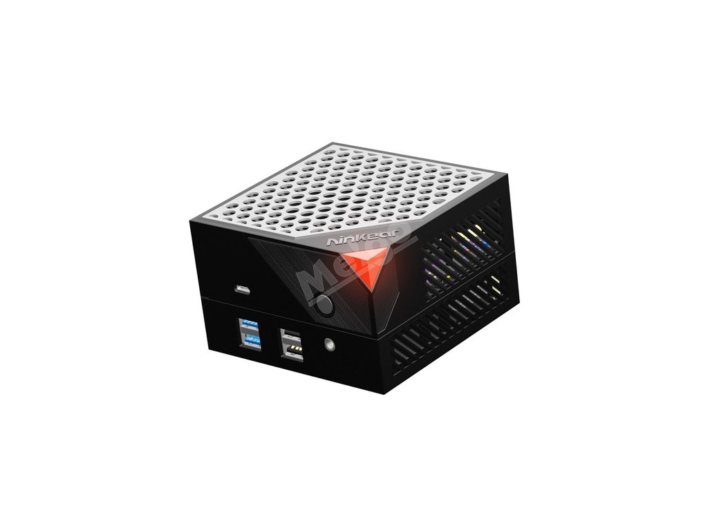 Ninkear MBOX 8 Pro Magnetic Modular Mini PC, AMD Ryzen 7 8845HS 8 Cores Max 5.1GHz, 32GB DDR5 RAM 1TB SSD, HDMI + DP + Type-C 4K Triple Display, WiFi 6 Bluetooth 5.2, 2*USB3.0, 2*USB2.0, 2*RJ45, 1*Headphone Jack, RGB Light