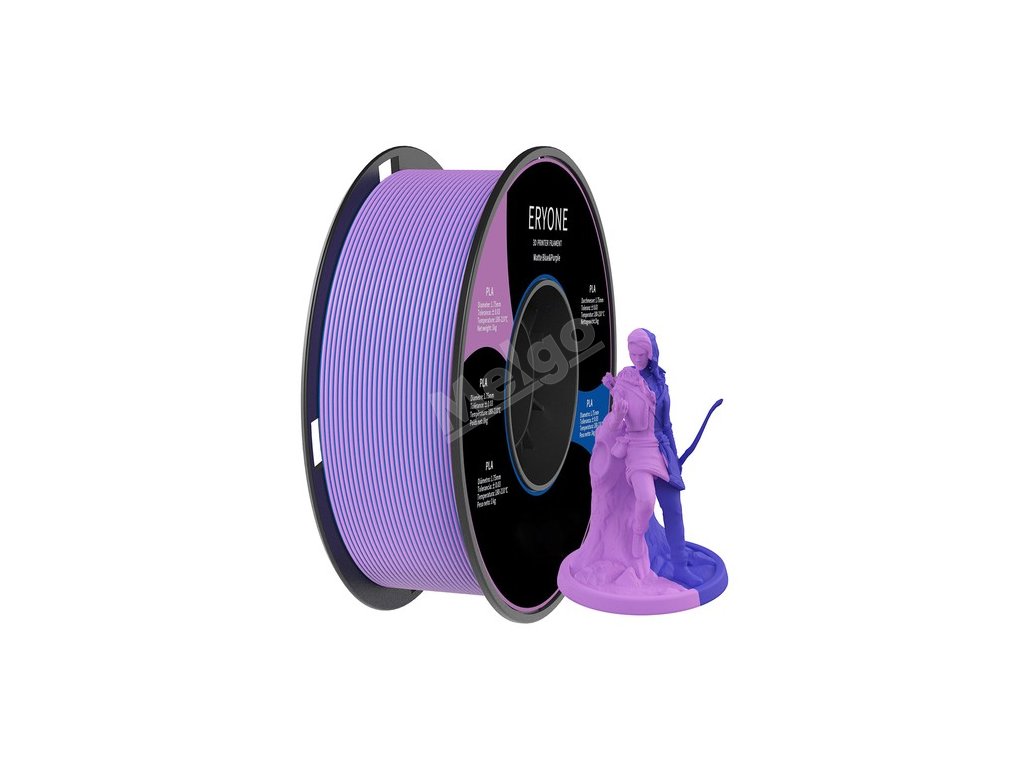 ERYONE Dual Color Matte PLA Filament for 3D Printers, 1.75mm Accuracy +/- 0.03mm, 1kg (2.2LBS)/Spool - Blue and Purple