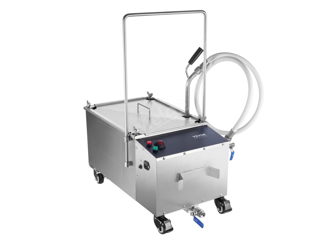 Mobilný filter oleja 38 L, prietok 10 L/min, kolieska, hadica