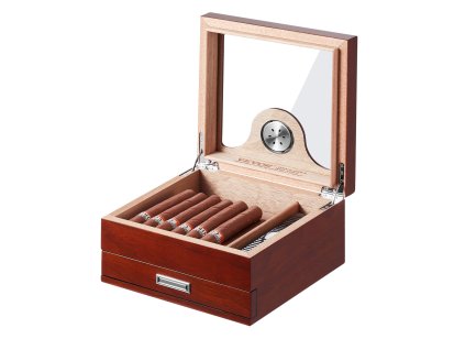 Humidor na cigary s preskleným vekom, španielske cédro, 20–35 cigár