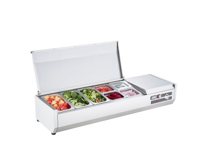 Chladený stolík na sendviče 150 W, 3×1/3+4×1/6 panvy, nerez 304