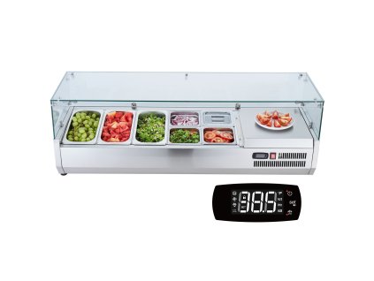 Chladničkový pultový stôl na pochutiny 150 W, 3×1/3+4×1/6, nerez 304