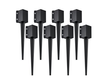 Kotva do zeme na stĺpik 8 ks, 24×4×4 in, vnútorný priemer 3.5×3.5 in