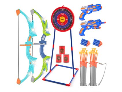 Lukostrelecký set pre deti 2 ks led, 20 prísavných šípov, 6+