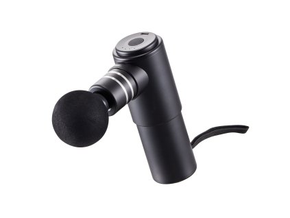 Masážna pištoľ perkusná mini, 4 rýchlosti, 4 hlavice, 12 V 2500 mAh